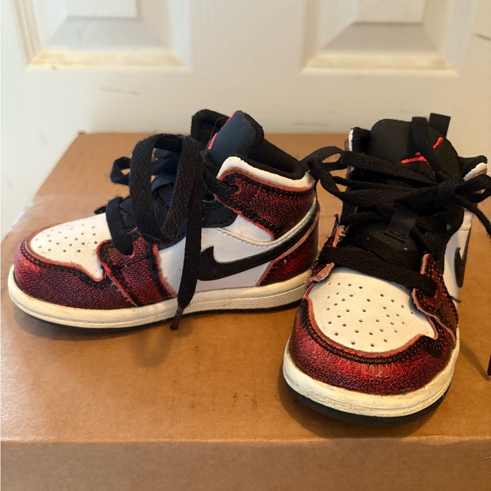 Nike Jordans toddler Red and White Sneakers